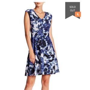 Maggy London Blue Floral Dress